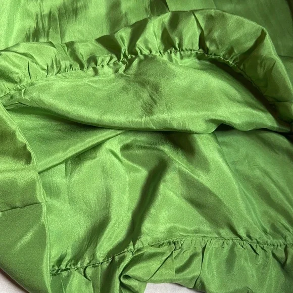 Velvet VTG Dress Babydoll Bubble Hem Forest Fairy Twee Silk Quiet Luxury USA M - Picture 16 of 16